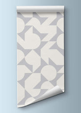 Papel de Parede Infantil - Ladrilho Cinza